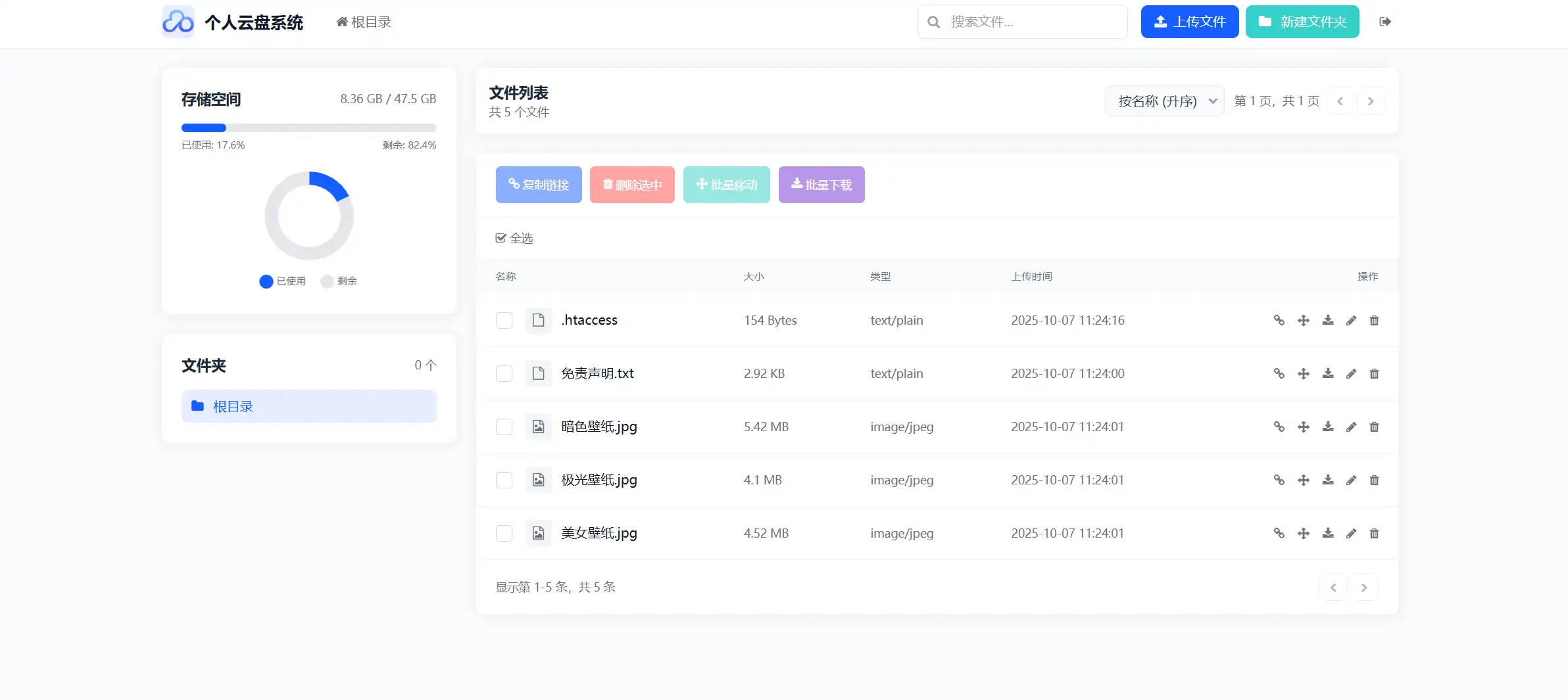 图片[2]-个人专属网盘php程序云盘系统源码 云盘存储系统源码PC+H5自适应-雪诺印象