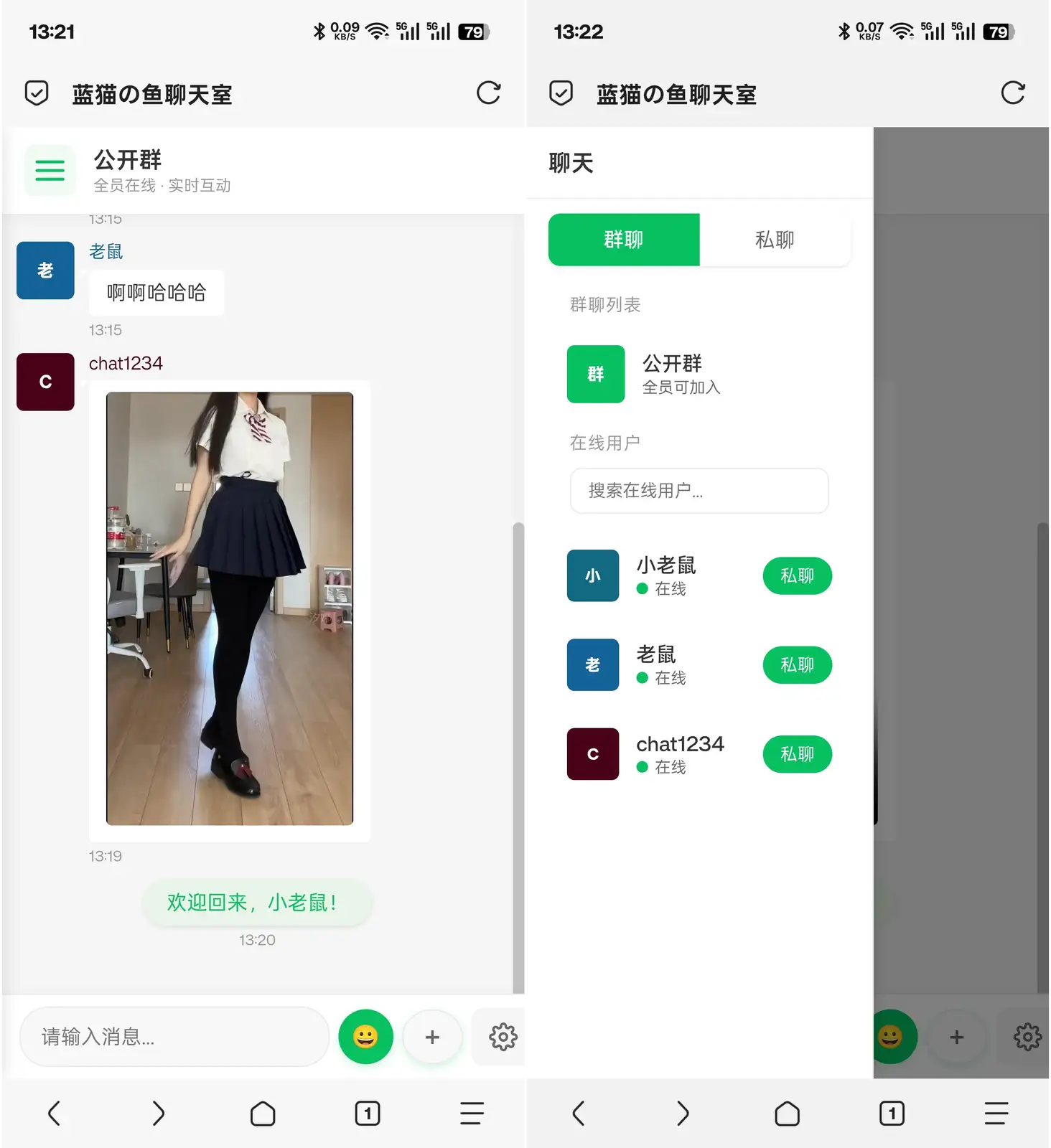 PHP全开源聊天室源码 H5聊天室源码实时消息聊天系统-WebSocket-雪诺印象